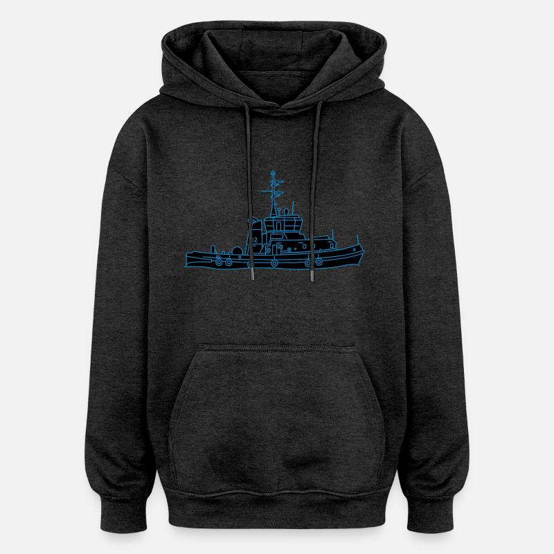 Schlepper Schleppschiff 2 - Oversized Unisex Hoodie - Anthrazit