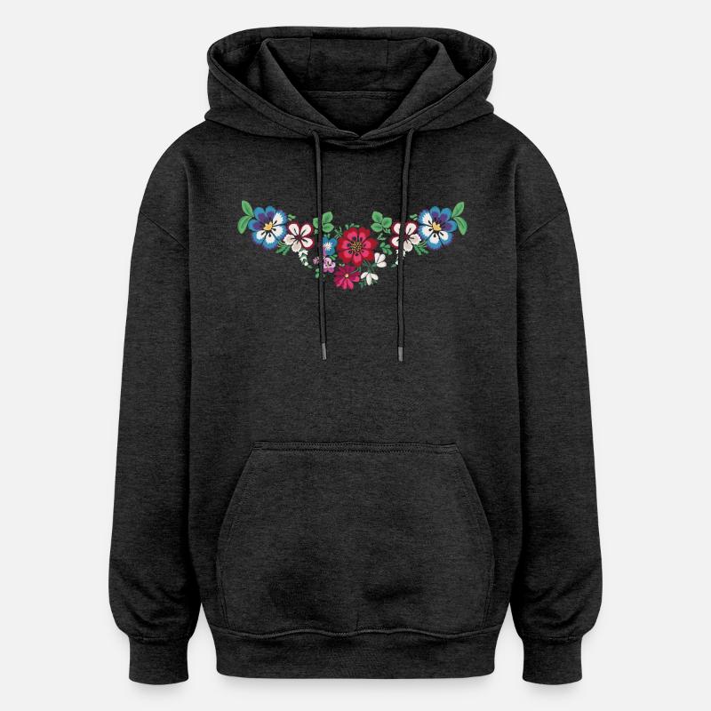 DALA-FLODA - Sweat à capuche oversize unisexe - charbon
