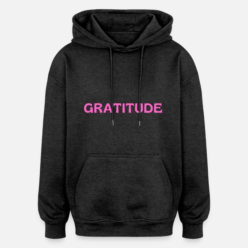 Gratitude - Oversized Unisex Hoodie - Anthrazit
