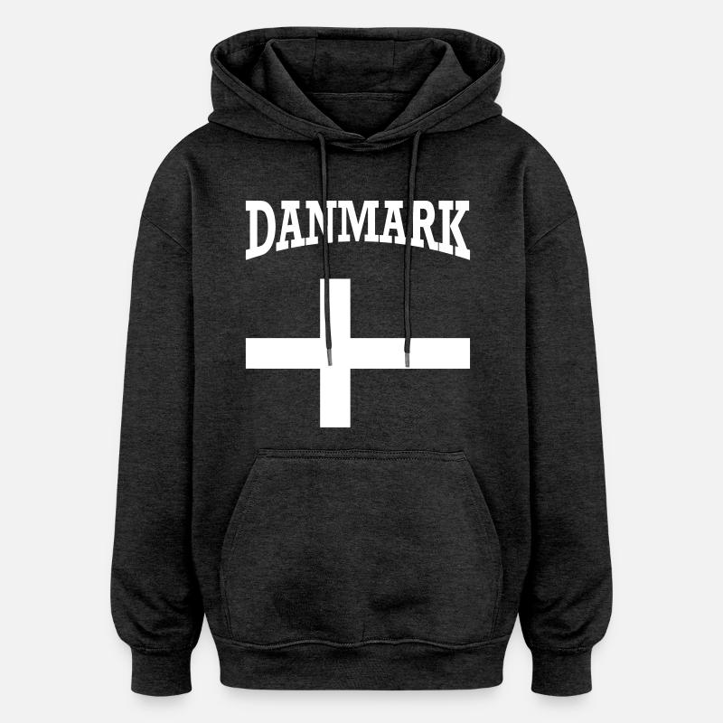 Danmark - Sweat à capuche oversize unisexe - charbon