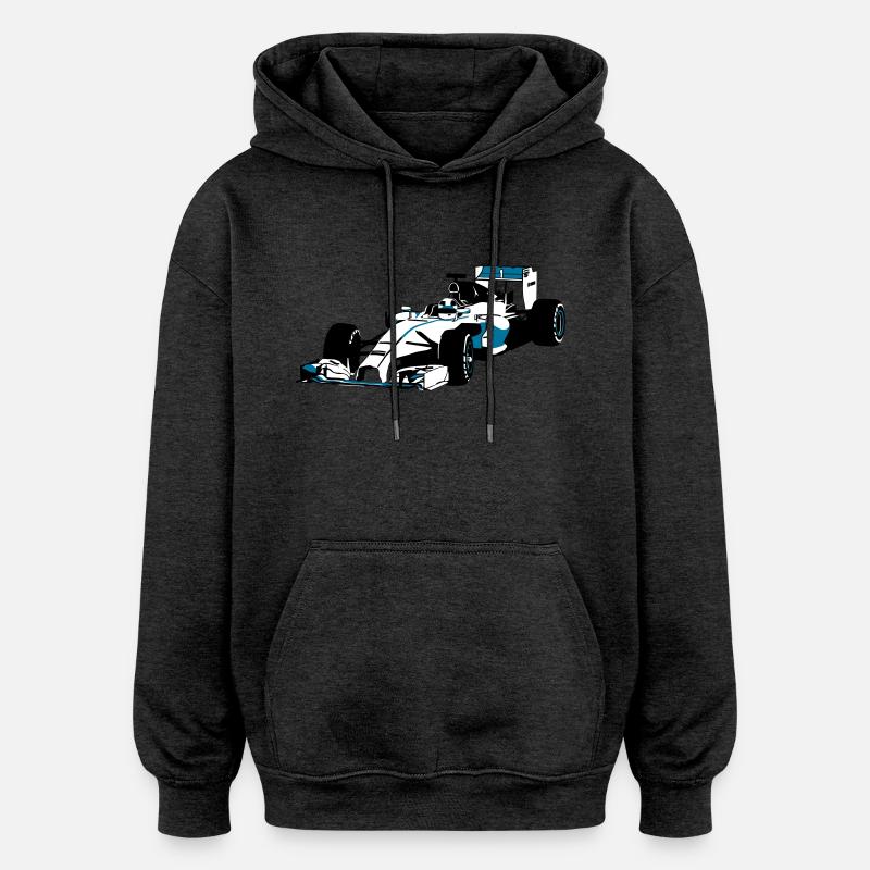 blockedTitle - Sweat à capuche oversize unisexe - charbon