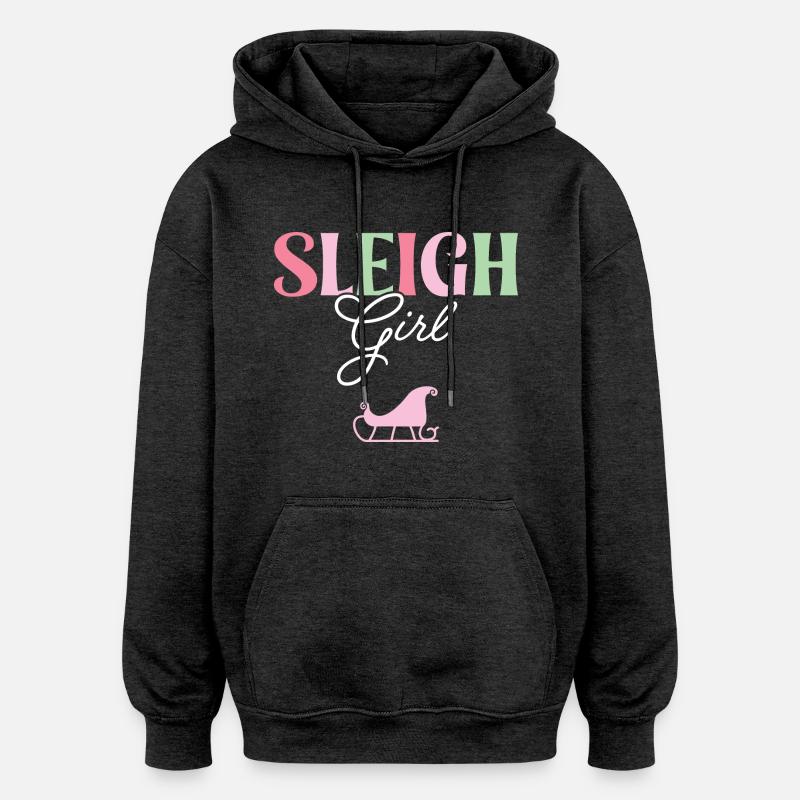 Schlittenmädchen - Oversized Unisex Hoodie - Anthrazit