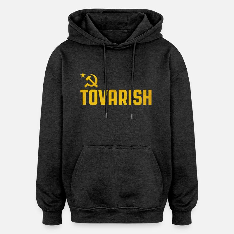 Tovarish - Sweat à capuche oversize unisexe - charbon