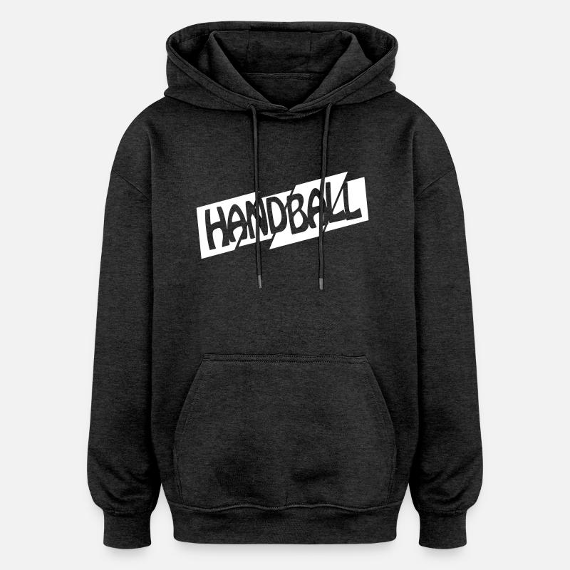 Handball - Sweat à capuche oversize unisexe - charbon