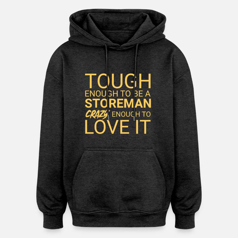 Storeman Fou - Sweat à capuche oversize unisexe - charbon
