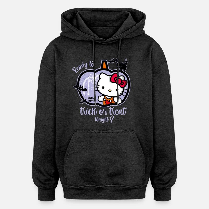 Hello Kitty Halloween Truco o trato - Sudadera con capucha oversize unisex - antracita
