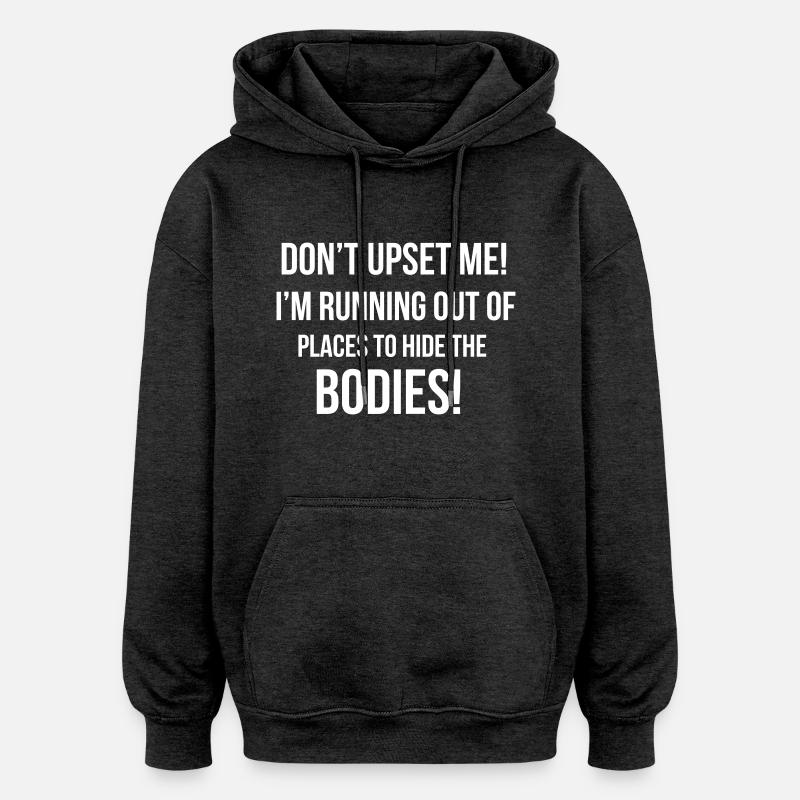 Funny - Sweat à capuche oversize unisexe - charbon