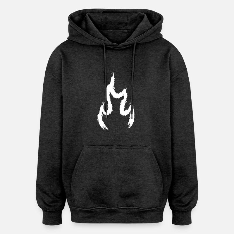 Feuer Symbol Geschenk - Oversized Unisex Hoodie - Anthrazit