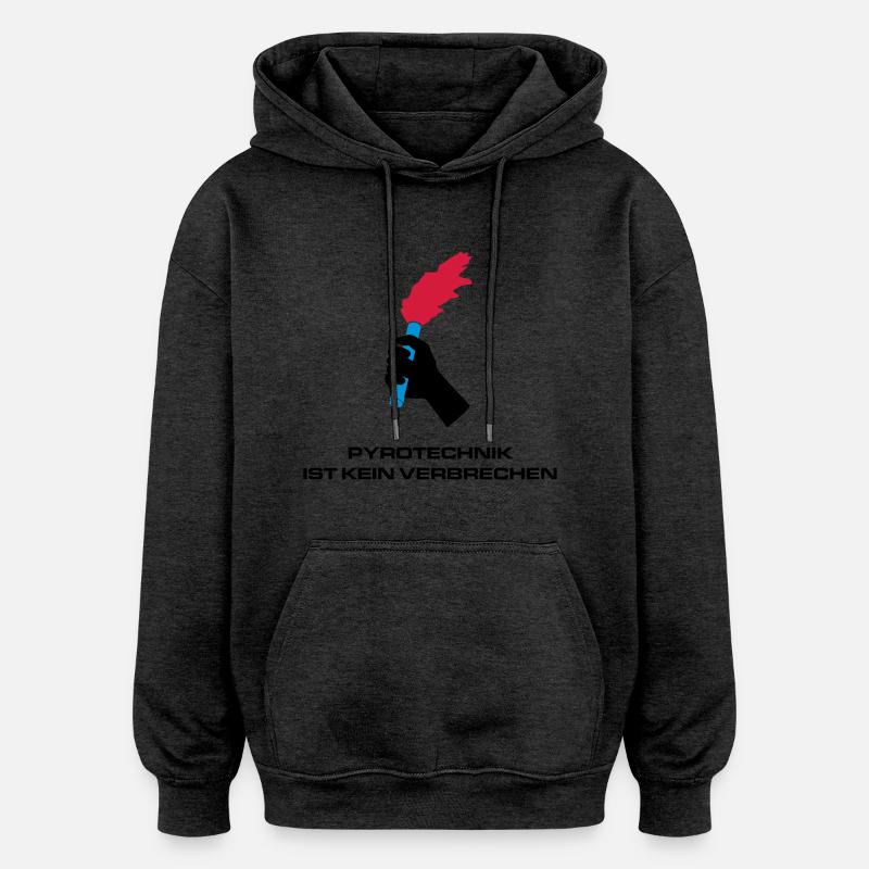 Pyrotechnik - Oversized Unisex Hoodie - Anthrazit