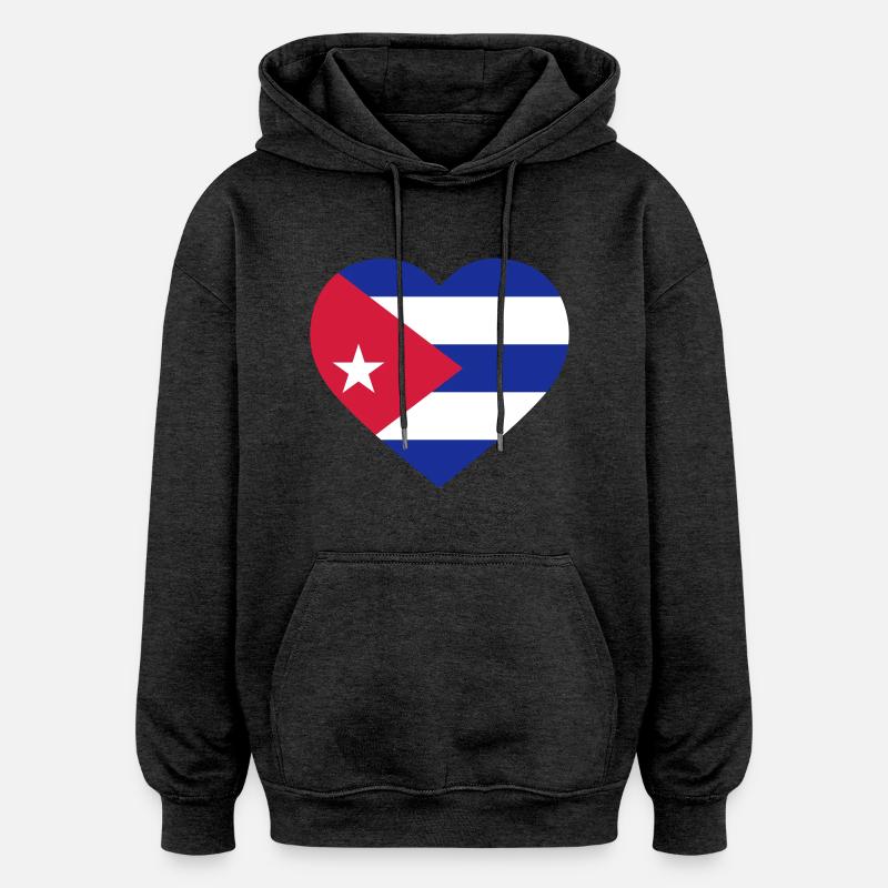 Cuba Coeur - Sweat à capuche oversize unisexe - charbon