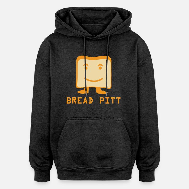 Bread Pitt - Sweat à capuche oversize unisexe - charbon