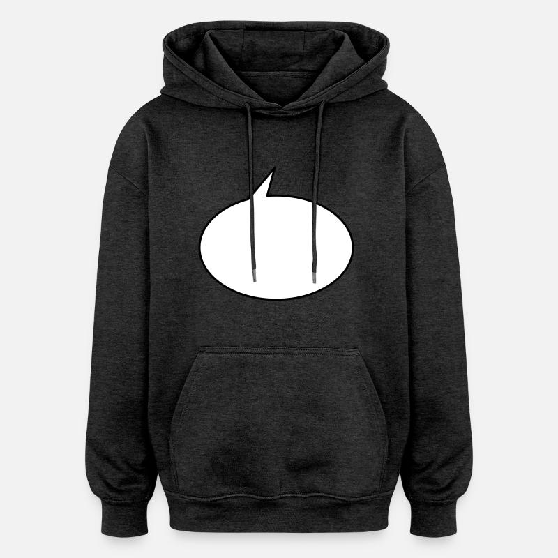 Sprechblase rund klein 2c - Oversized Unisex Hoodie - charcoal grey
