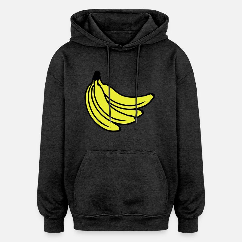 Bananas Bunch - Sweat à capuche oversize unisexe - charbon