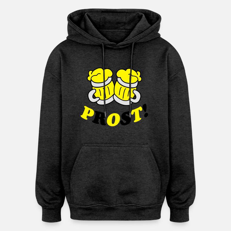 bier_prost_2 - Oversized Unisex Hoodie - Anthrazit