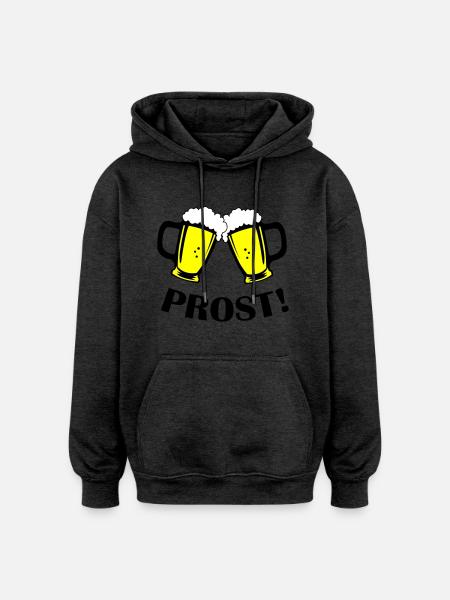 bier prost - Oversized Unisex Hoodie - Anthrazit