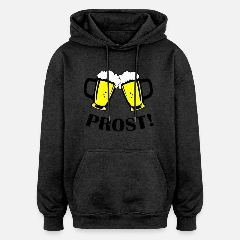 Santé de la bière - Sweat à capuche oversize unisexe - charbon