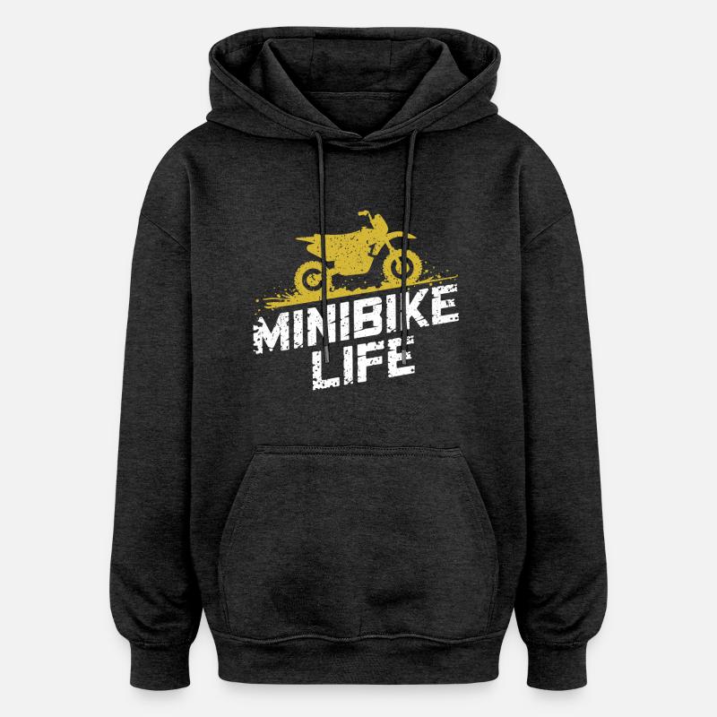 Small bikes, big passion - Oversized Unisex Hoodie - charcoal grey