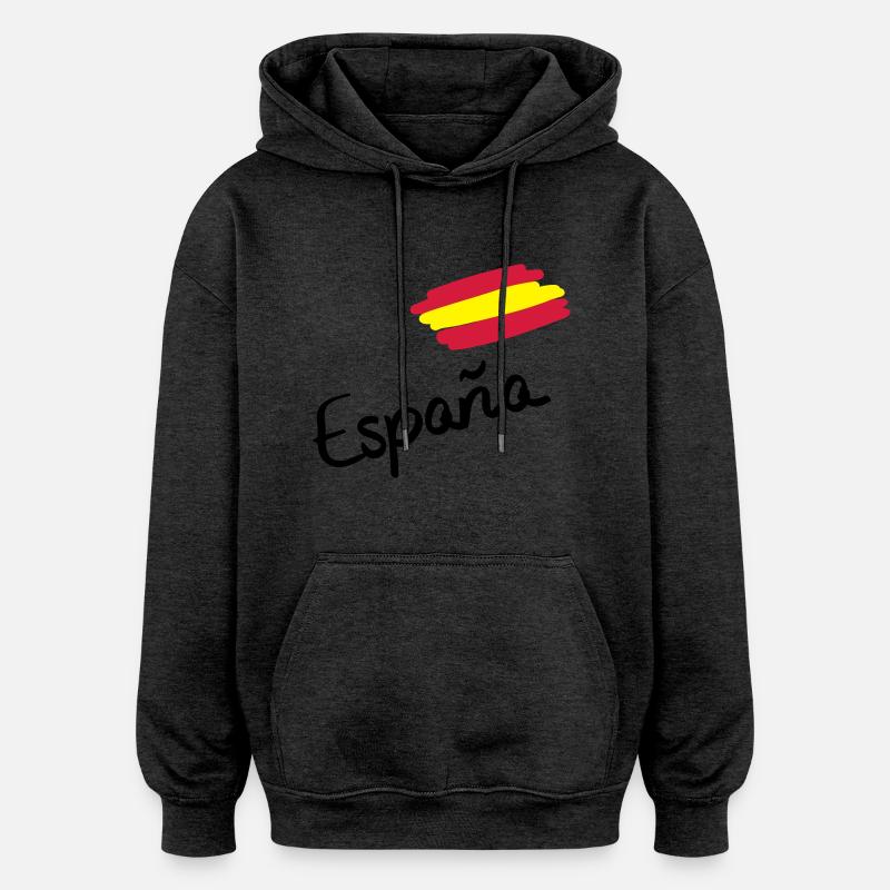 spain__f3 - Sweat à capuche oversize unisexe - charbon