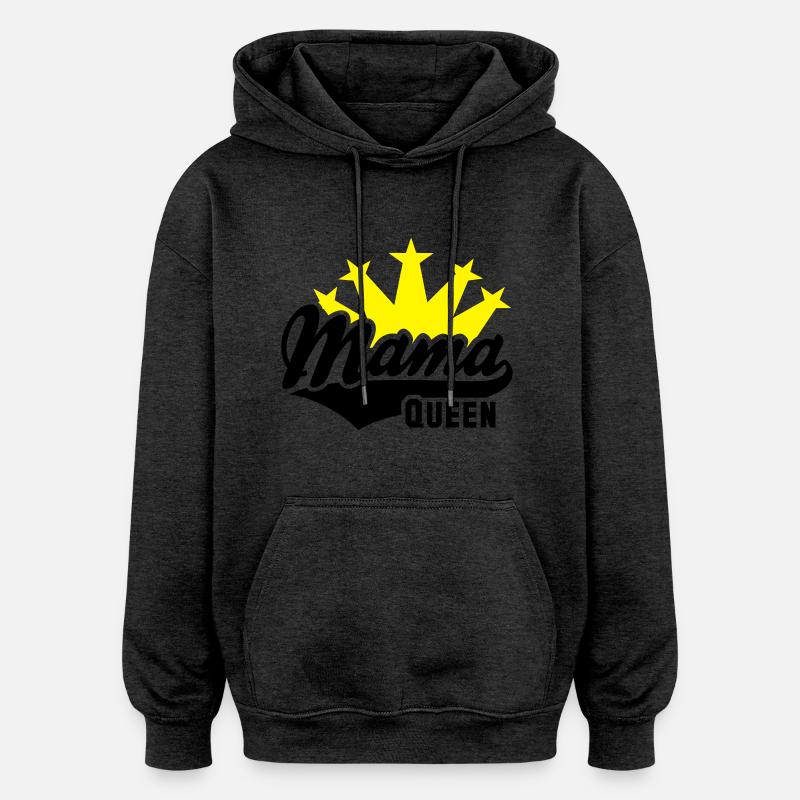 QUEEN Mama couronne 2C - Sweat à capuche oversize unisexe - charbon