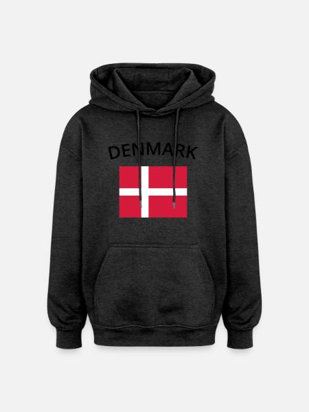 denmark - Oversized Unisex Hoodie - Anthrazit