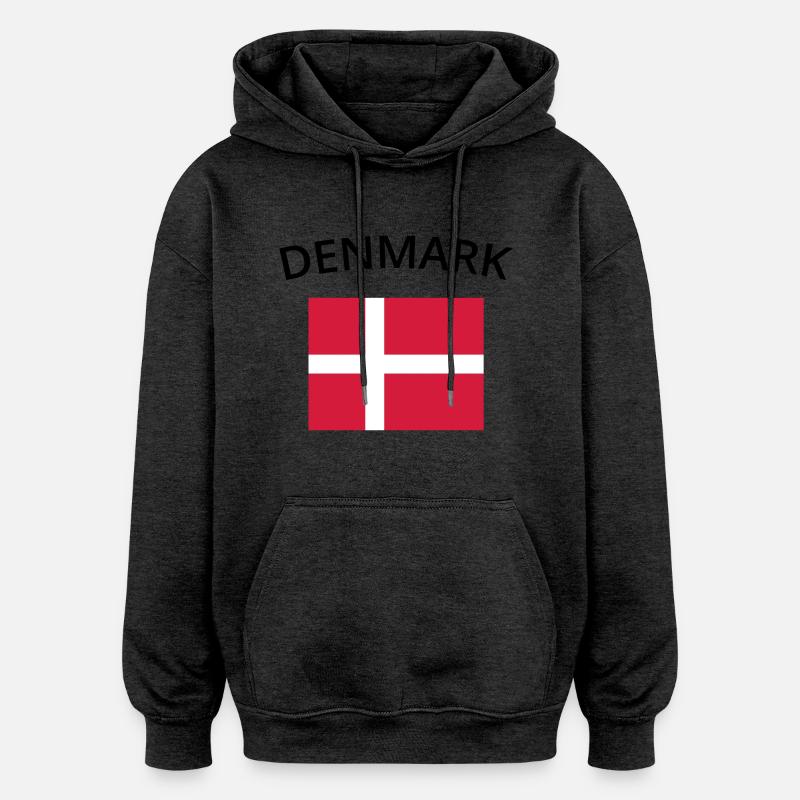 denmark - Sweat à capuche oversize unisexe - charbon