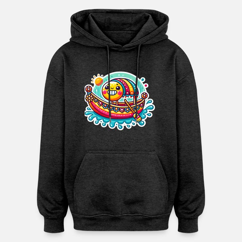 Spreekahn - Sweat à capuche oversize unisexe - charbon