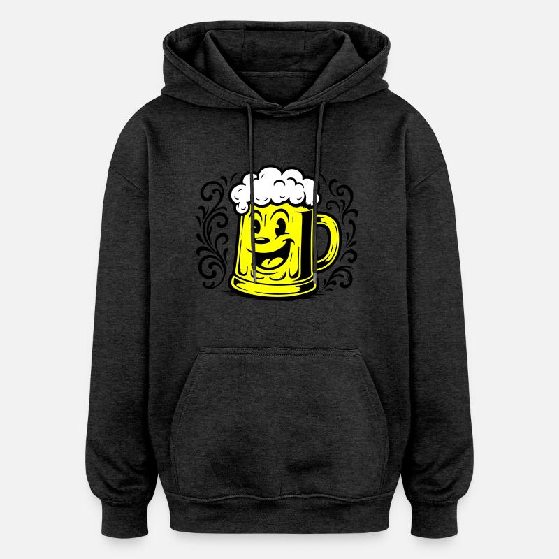 Bier Lustig Comic - Oversized Unisex Hoodie - Anthrazit