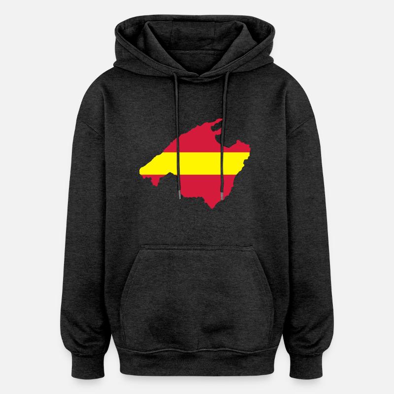 Mallorca - Sweat à capuche oversize unisexe - charbon