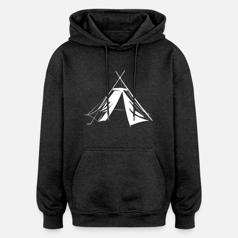 kohte_wei-- - Sweat à capuche oversize unisexe - charbon