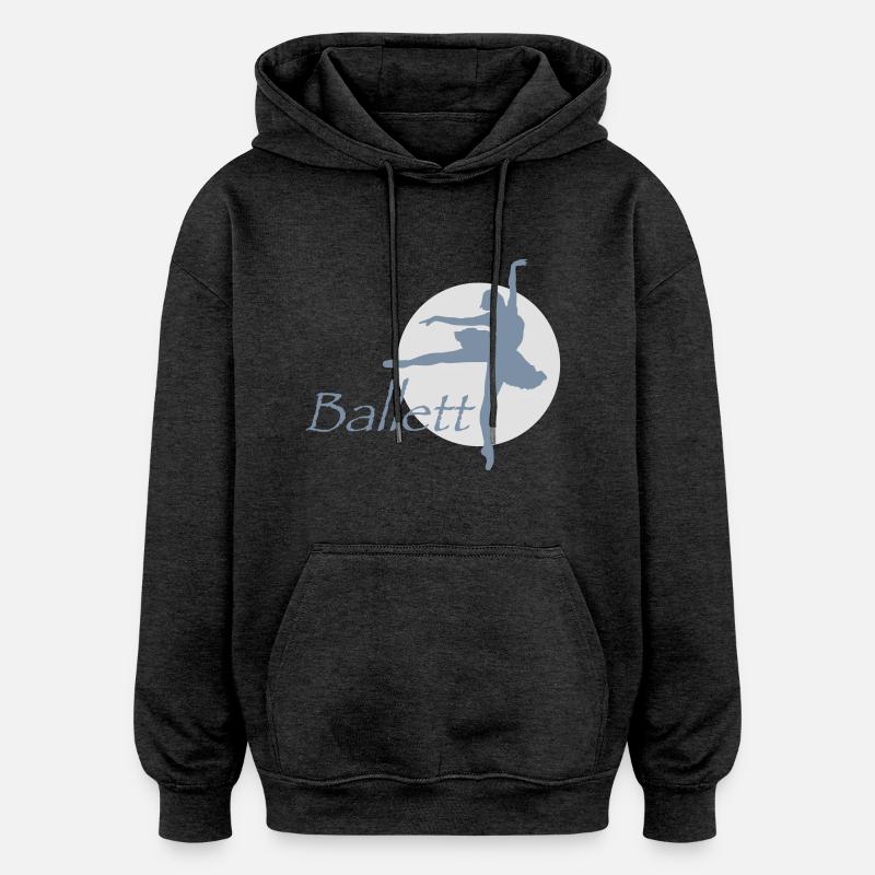 ballett_b_2c - Sweat à capuche oversize unisexe - charbon