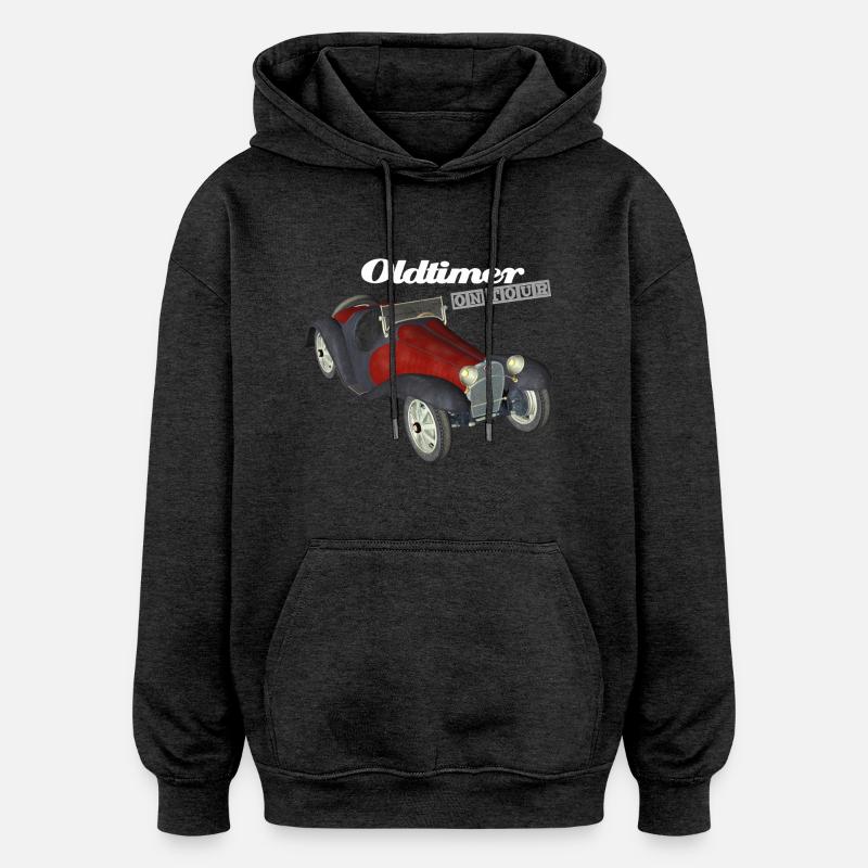Oldtimer on Tour - Sweat à capuche oversize unisexe - charbon