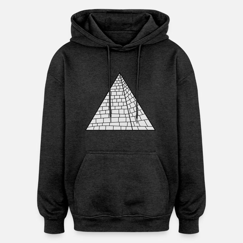 Pyramide - Sweat à capuche oversize unisexe - charbon