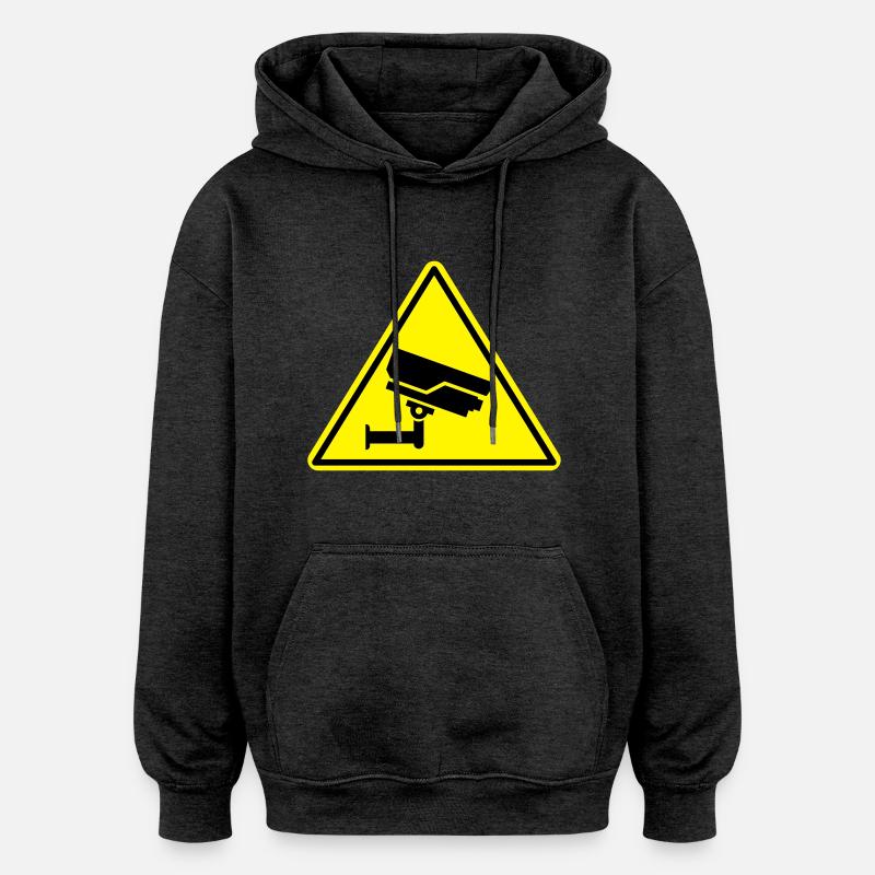 security camera - Oversized Unisex Hoodie - charcoal grey