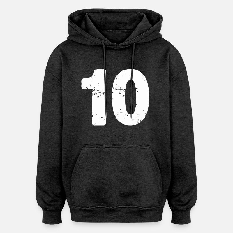 10 - Sweat à capuche oversize unisexe - charbon