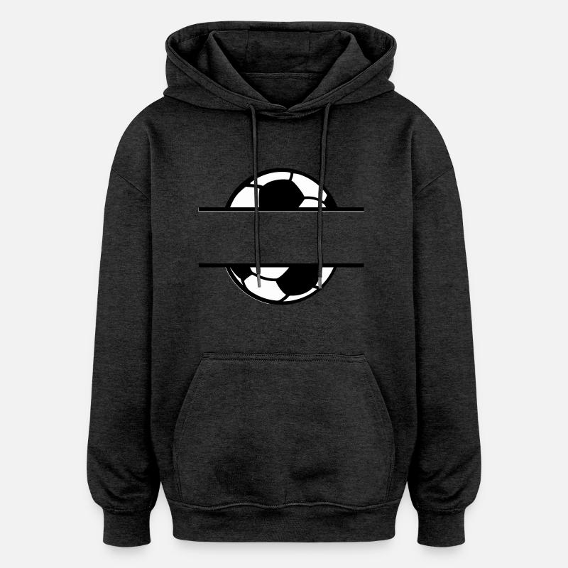 Fußball Soccer - Sweat à capuche oversize unisexe - charbon