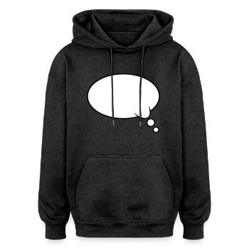 Denkblase Design - Oversized Unisex Hoodie - Anthrazit - Vorne - Noah (186cm)