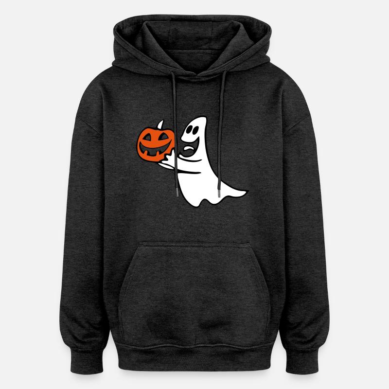 fantôme - Sweat à capuche oversize unisexe - charbon