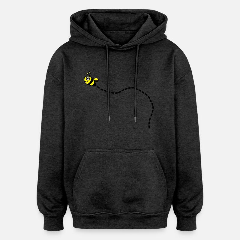 biene2 - Oversized Unisex Hoodie - Anthrazit