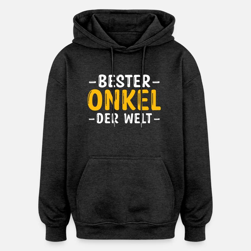 Meilleur oncle - Sweat à capuche oversize unisexe - charbon