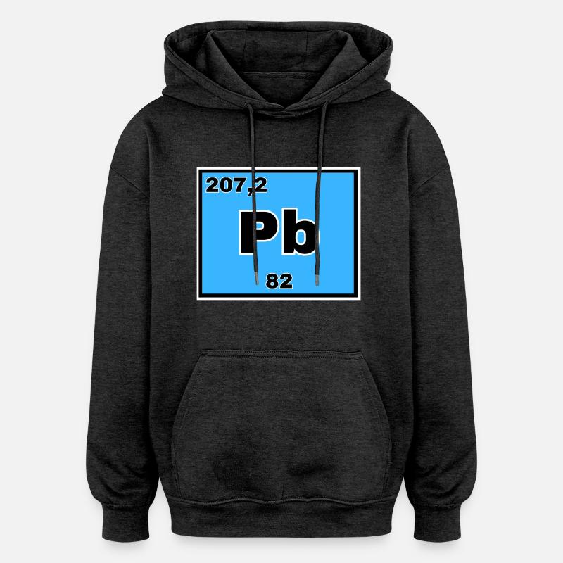 Plumbum - Sweat à capuche oversize unisexe - charbon