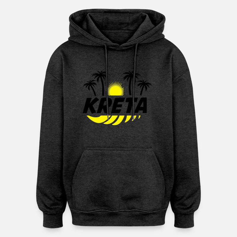 kreta_02 - Oversized Unisex Hoodie - Anthrazit