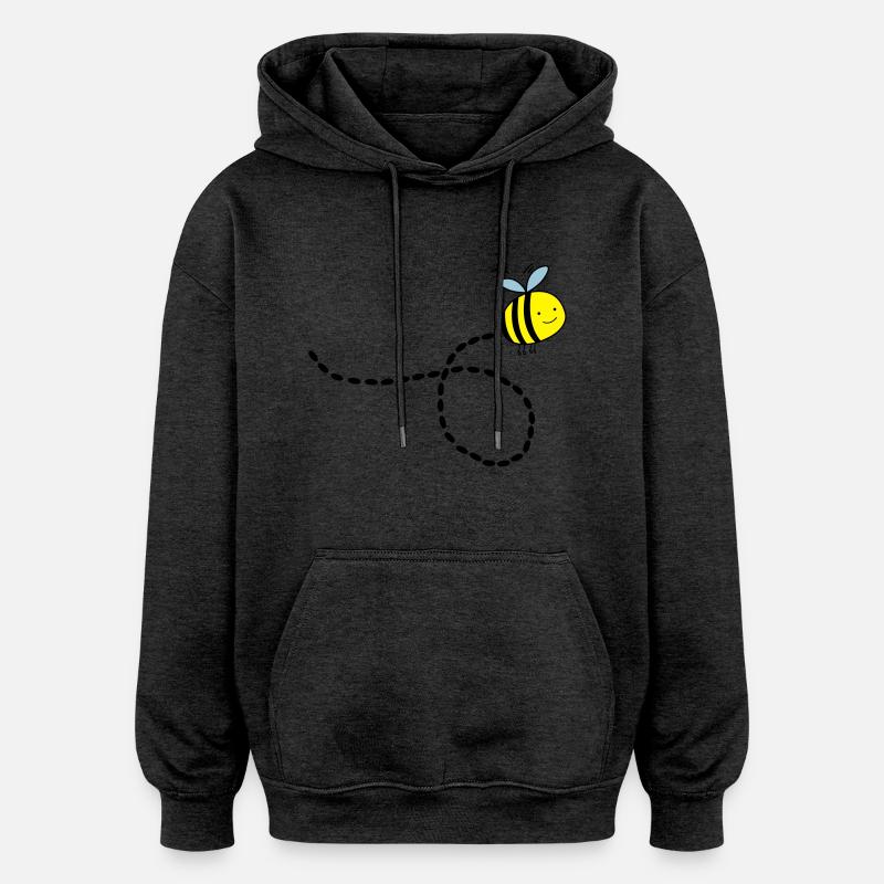 flying_bee_02 - Oversized Unisex Hoodie - Anthrazit