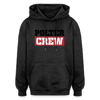 Polter Crew - Oversized Unisex Hoodie - Anthrazit - Vorne - Noah (186cm)