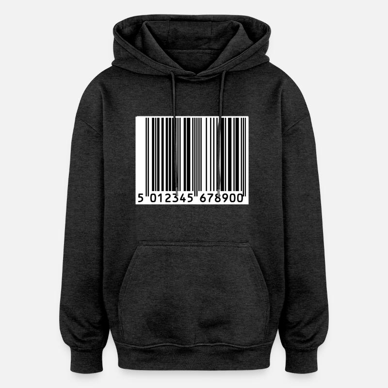 Strichcode - Oversized Unisex Hoodie - Anthrazit