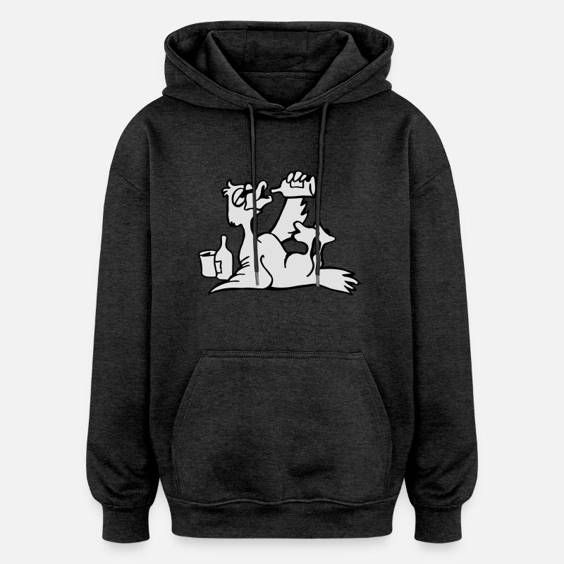sauf Ente - Oversized Unisex Hoodie - Anthrazit