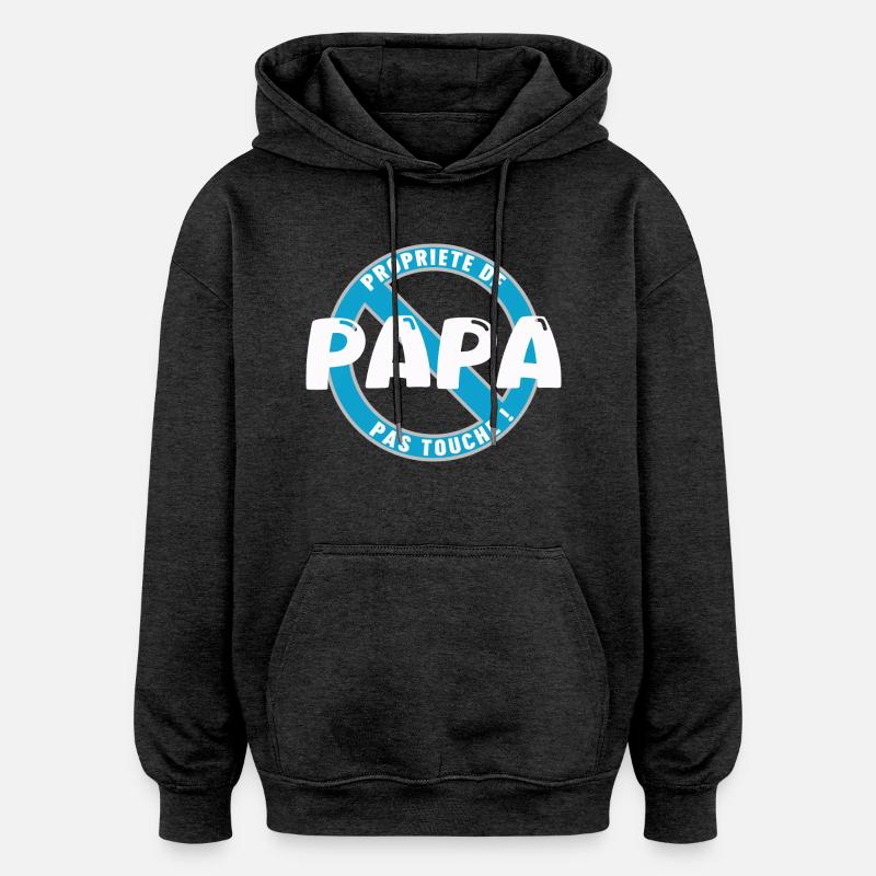 Papas Eigentum, weiß - Oversized Unisex Hoodie - Anthrazit