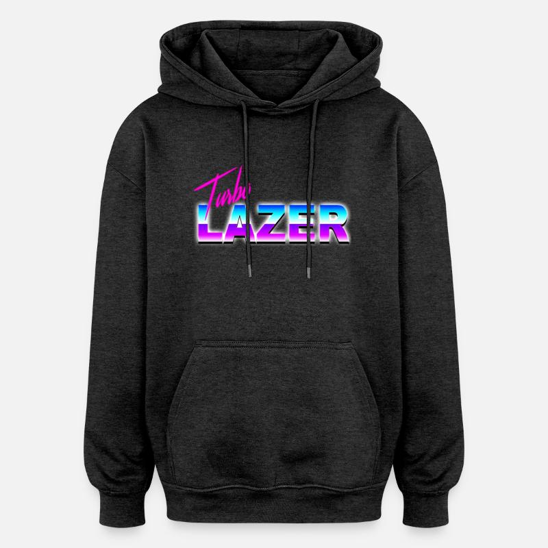 Turbo Lazer - Sweat à capuche oversize unisexe - charbon
