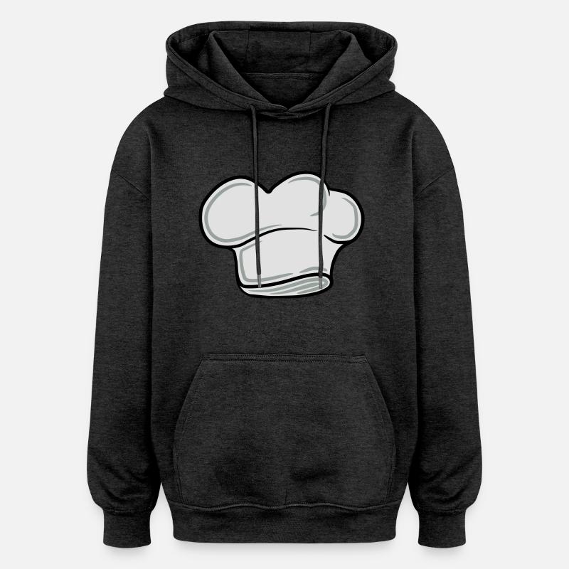 Chefkoch Lustig Smiley Mustache Bart - Oversized Unisex Hoodie - Anthrazit