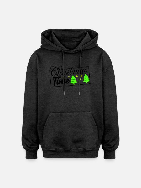 Période de Noël - Sweat à capuche oversize unisexe - charbon