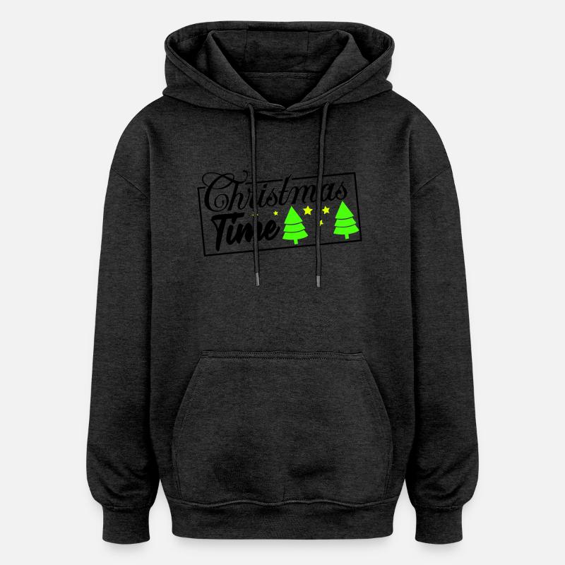 Période de Noël - Sweat à capuche oversize unisexe - charbon